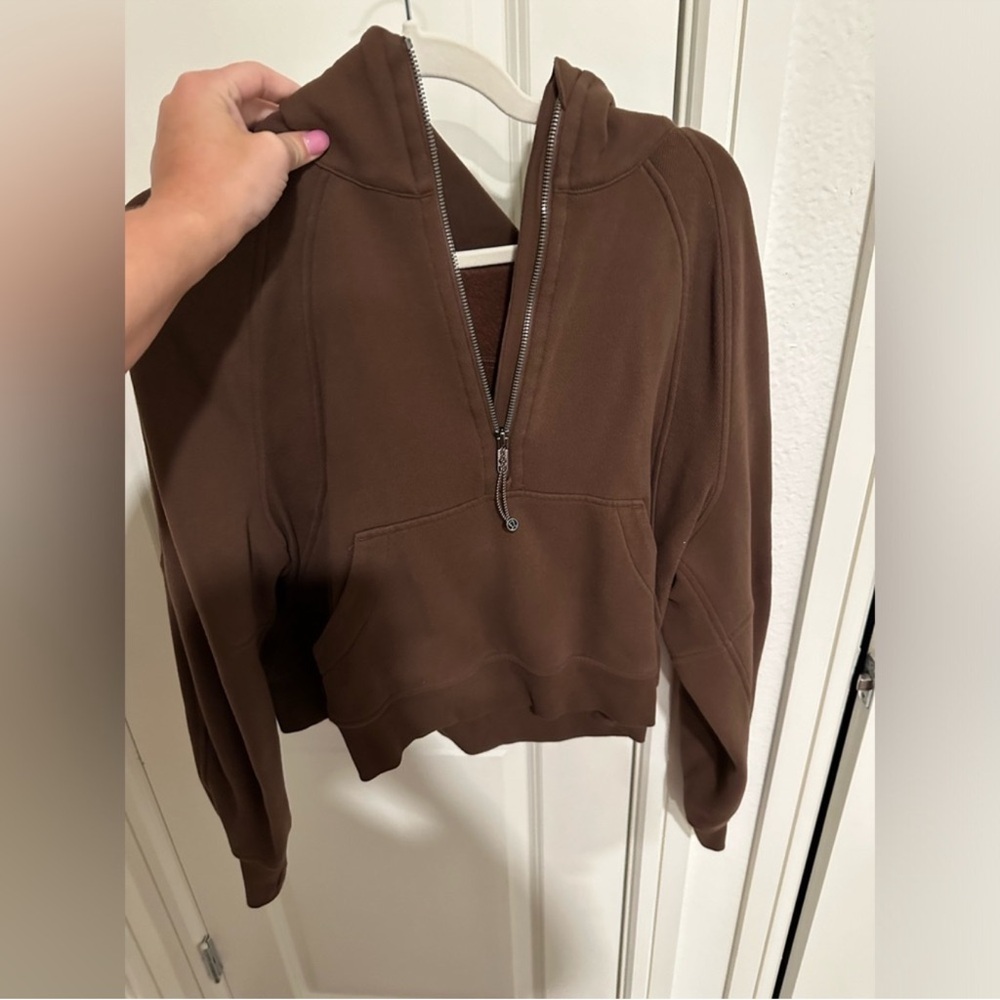 Lululemon Athletica Brown Half-Zip Hoodie